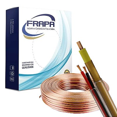 CABO COAXIAL 4MM CRISTAL + BIP 26 AWG - ALUMÍNIO COBREADO - 50M