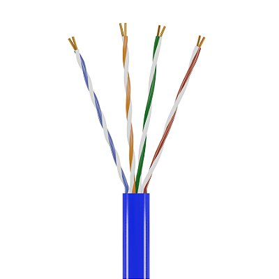 CABO CFTV 4 PARES TORCIDOS 0,51MM ALUMÍNIO COBREADO 300M AZUL