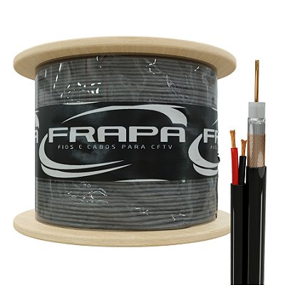 CABO EVOHD 4MM  -  DUPLA BLINDAGEM + BIP 24AWG 300M - PRETO