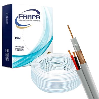 CABO EVOHD 4MM  -  DUPLA BLINDAGEM + BIP 22 AWG 100M - BRANCO