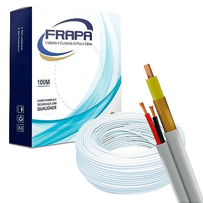 CABO COAXIAL 4MM SMART DUPLA BLINDAGEM + BIP 26 AWG - ALUMÍNIO COBREADO - 100M
