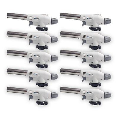 KIT C/10 MAÇARICOS CULINÁRIOS GOURMET REGULÁVEL PROFISSIONAL