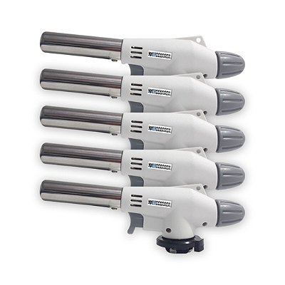KIT C/5 MAÇARICOS CULINÁRIOS GOURMET REGULÁVEL PROFISSIONAL