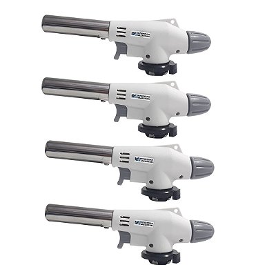 KIT C/4 MAÇARICO CULINÁRIO GOURMET REGULÁVEL PROFISSIONAL