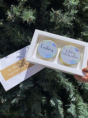 Kit Natal Encantado - Duo velas Gold