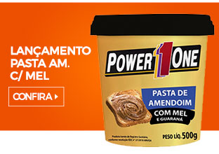 PASTA de AMENDOIM c/  MEL e GUARANÁ (500G) - POWER1ONE