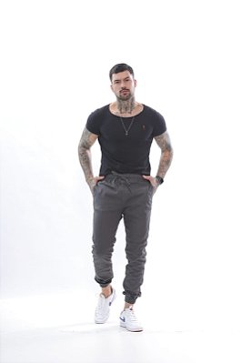 Calça Jogger Cinza Masculina Alleppo Jeans Bahamas