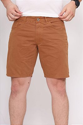 Bermuda Sarja Marrom Masculina Alleppo Jeans