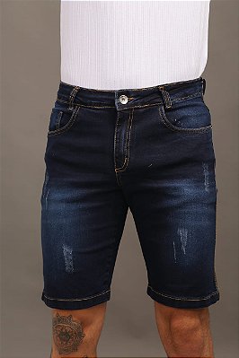 Bermuda Azul Escuro Jeans Masculina Alleppo Jeans