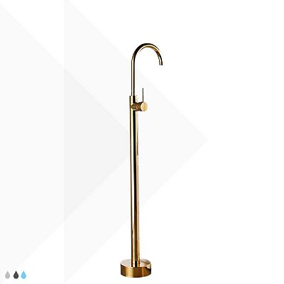 Torneira Monocomando de Piso Deli Dourado