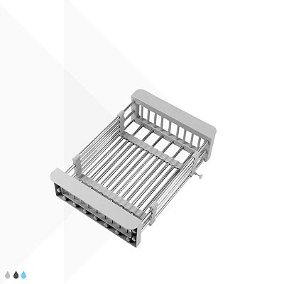 Cesto de Inox Apri - Cinza