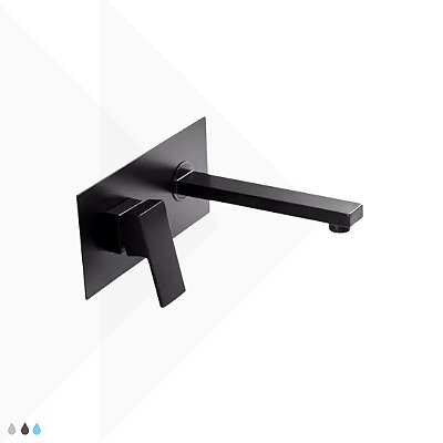 Torneira Monocomando de Parede Michigan - Black