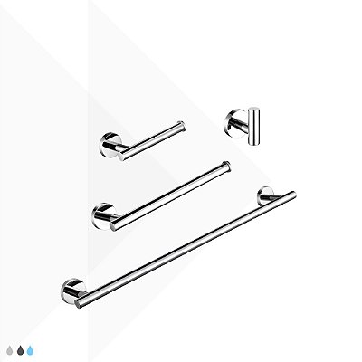 Kit de Acessórios para Banheiro Elegance - Cromado