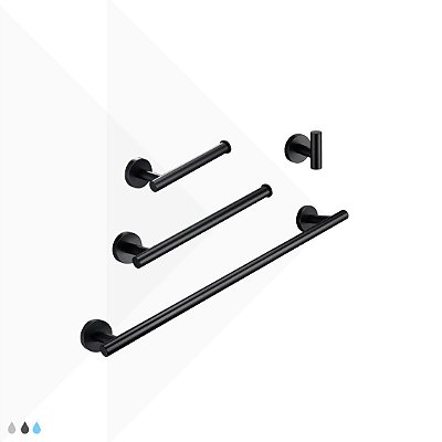 Kit de Acessórios para Banheiro Elegance - Black