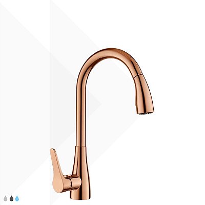 Torneira Monocomando de Cozinha Paris - Rose Gold
