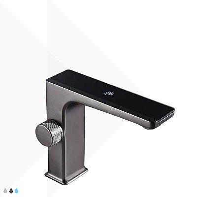 Torneira Monocomando para banheiro Digital Classic - Cinza