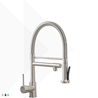 Torneira Monocomando Navan - Aço Escovado