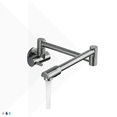Torneira Articulada de Parede Talin - Aço Escovado