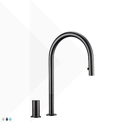 Torneira Monocomando Gourmet Manopla separada - Grey Escovado