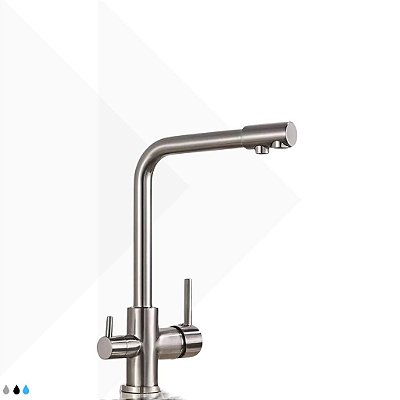 Torneira Monocomando Simple com Filtro - Aço Escovado