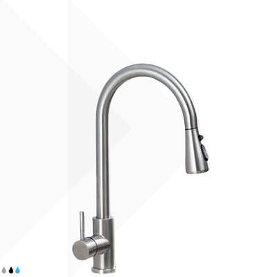 Torneira Monocomando Gourmet Modern - Aço Escovado