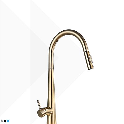 Torneira Gourmet Monocomando Douro -  Ouro Escovado