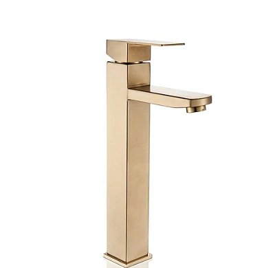 Torneira Monocomando Elegan Alta- Gold