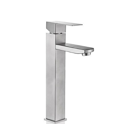 Torneira Monocomando Elegan Alta- Aço Escovado