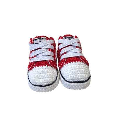 Tênis Cano Curto Confort - Cor Vermelho - Tamanho P - calça de 0 a 4 meses aproximadamente