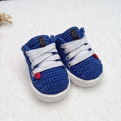 Tênis Confort Cano Curto - Cor Azul - Tamanho P - calça de 0 a 4 meses aproximadamente
