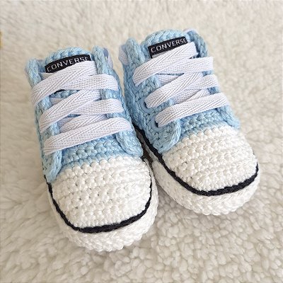 Tênis Cano Curto Confort - Cor Azul - Tamanho P - calça de 0 a 4 meses aproximadamente