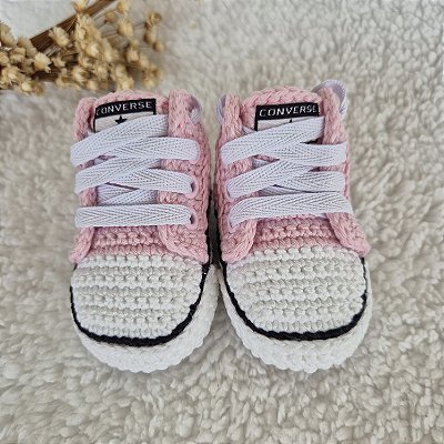 Tênis Cano Curto Confort - Cor Rosa - Tamanho P - calça de 0 a 4 meses aproximadamente