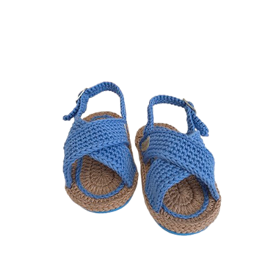 Sandália Confort Cruzada - Azul - Tamanho 17 - calça de 2 a 4 meses aproximadamente
