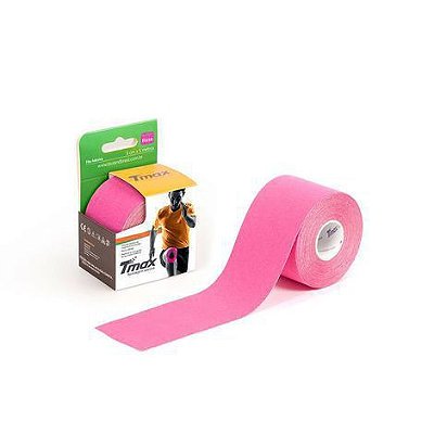 Bandagem Elástica Kinésio Tape Tmax 5m x 5cm Rosa