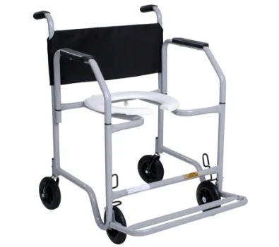 Cadeira de Banho para Obeso com Braços removíveis e Pés escamoteáveis 120kg CDS
