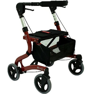 Andador de Alumínio Walker Plus Freedom com 4 Rodas e 7 Níveis de Ajuste