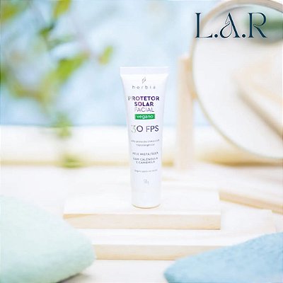 Protetor Solar Facial Peles Mistas e Secas 50g _ Herbia Cosméticos