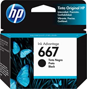 Cartucho HP 667 Preto Original HP Deskjet 2776, 2778, 2775, 2777, 2779, 2720, 2736, 2774