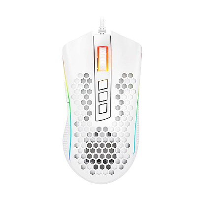 Mouse Gamer Redragon Storm Elite, 16000DPI, Chroma Mark II, Sensor Pixart 3389, 8 Botões, USB, Lunar White - M988W-RGB