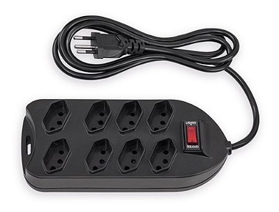 Protetor Filtro De Linha Intelbras 8 Tomadas Epe 1008+ Preto