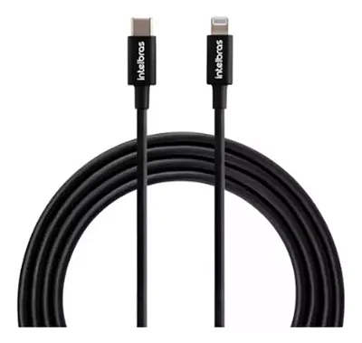 Cabo USB-C para Lightning 1,2m PVC Preto Intelbras EUCL 12PP