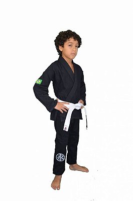 Kimono Juvenil Trançadinho Preto