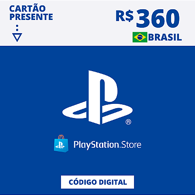 Gift Card Playstation Store 360 Reais - Código Digital