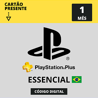 Gift Card Playstation Plus Essential 1 Mês Brasil - Código Digital