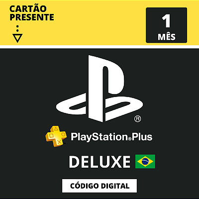 Gift Card Playstation Plus Deluxe 1 Mês Brasil - Código Digital