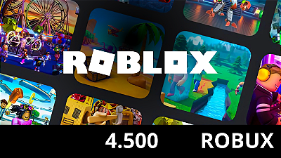 Roblox Gift Card Robux 4.500 Brasil - Código Digital