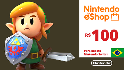 Gift Card Nintendo Eshop Brasil 100 Reais - Código Digital