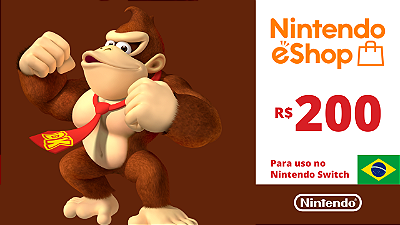 Gift Card Nintendo Eshop Brasil 200 Reais - Código Digital