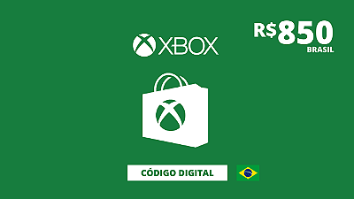 Cartão Presente Xbox 850 Reais Brasil - Código Digital