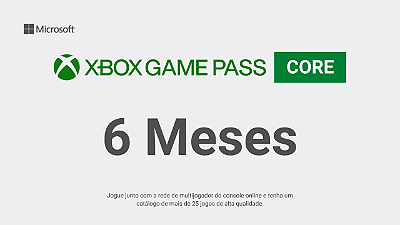 Xbox Game Pass Core 6 meses - Código Digital